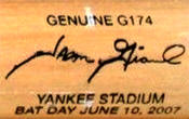 Json Giambi 2007 Yankees Bat Day