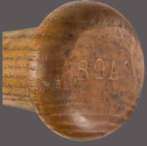 Mickey Mantle Game Used 89A Adirondack baseball bat knob