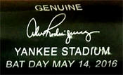 Yankee Stadium Alex Rodriguez Bat Day