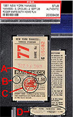 Authenticating Undated Ticket Stubs