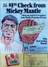 1972 Swift Premium Franks Mickey Mantle $1.00 Refund Check Advertisement