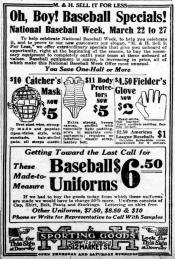 1920 National Baseball Week Ad