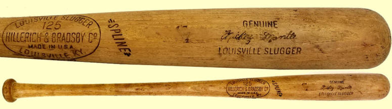 Mickey Mantle New York Yankees H&B Louisville Slugger Professional Model Spline Bat