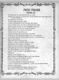 Lou Gehrig Fre Fisher Song Sheet