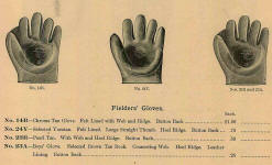 1904 Victor Button Back Fielder's Gloves 