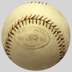 1903-1933 Ford Safety Glass Exhibit baseball