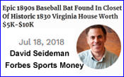 1890s Baseball Bat Found In Closet Worth $5K-$10K