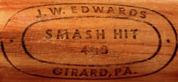 J.W. Edwards baseball Bat