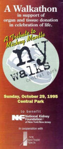 NY Walks a Tribute to Mickey Mantle
