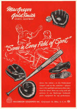 1948 MacGregor Goldsmith Baseball Bat ad