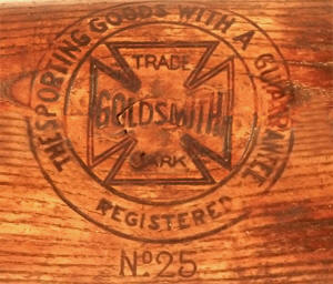 1912-1923 Goldsmith Baseball Bat Logo