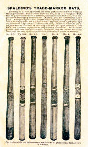 1889 Spalding Trade-Marked baseball Bats