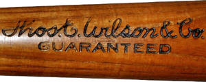 Early Thomas E. Wilson Co. baseball bat