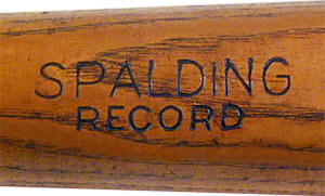 Spalding Record Bat Manufacturing Period