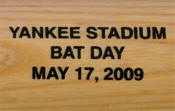 2009 Yankees Bat Day Inaugural Season