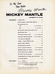 Mickey Mantle Baseball King magazine table of contents 