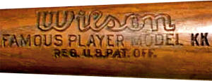 Wilson Famous Player bat Logo