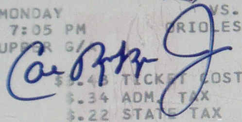 Cal Ripken Signature