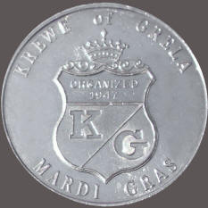 Krewe of Gretna  Doubloon Throw Coin