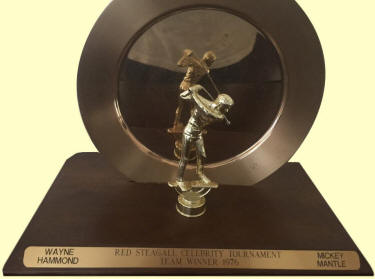 Mickey Mantle 1976 Red Steagall Celebrity Golf Tournament Award Trophy