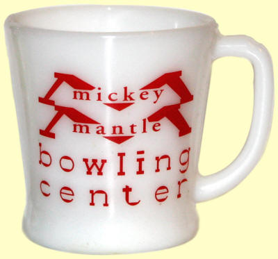 Mickey Mantle Bowling Center 200 Club Coffee Cup