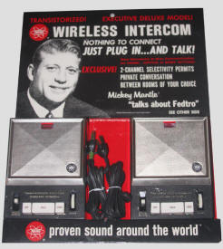Mickey Mantle Fedtro Wireless 2-Station Deluxe Intercom