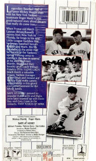 Mickey Mantle Roger Maris "Safe At Home" 1996 VHS Movie back
