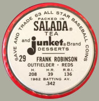 1963 Salada Coin 29 Frank Robinson