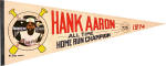 1974 Hank Aaron Home Run King Photo Pennant