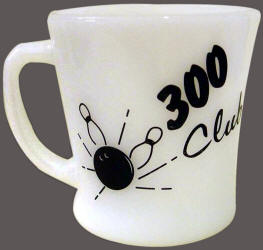 Mickey Mantle Bowling Center 300 Club Coffee Cup