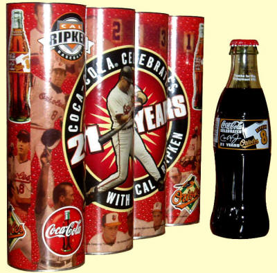 2001 Cal Ripken Coca - Cola Tribute Collectors Bottle