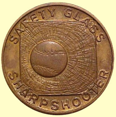 1934 Chicago World's Fair Safety Glass Sharpshooter Lucky Coin