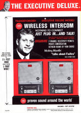 1966 Mickey Mantle Fedtro wireless intercom Ad