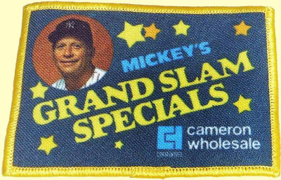 1979 Mickey Mantle Cameron Wholesale Building Material Grand Slam Promotion Speaker Cloth Patch