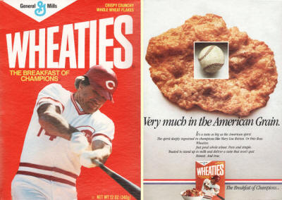 1985 Pete Rose First Baseball Player Wheaties Box