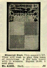 1932 Diamond Dust Novelty Trade Board
