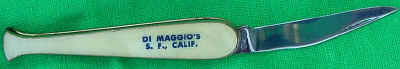 Joe DiMaggio's Grotto Souvenir Pocket Knife
