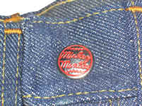 Mickey Mantle Western Jeans button