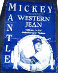 Mickey Mantle Western Jeans picture tag