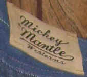 Mickey Mantle Western Jeans patch