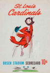 1963 St. Louis Cardinals Scorecard Stan Musial's Last Game