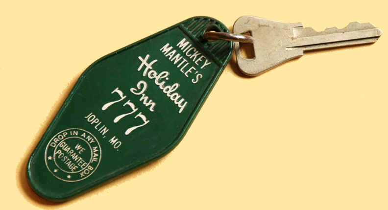 Mickey Mantle Holiday Inn Hotel Room Key 