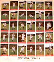 1944 New York Yankees Album Stamp Full Sheet