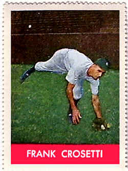 1944 New York Yankees Album Stamp Frank Crosetti