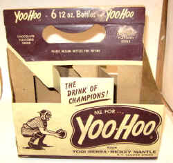 1960s Yogi Berra Yoo-Hoo Six Pack Carton