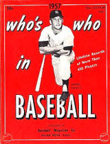 1957 Who's Who in Baseball Mickey Mantle cover