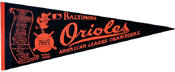 1969 Baltimore Orioles American League Champions Scroll Pennant