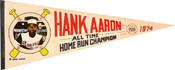 1974 Hank Aaron Home Run Champion Pennant