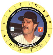 1991 Don Mattingly Cadaco player Card
