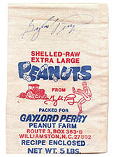 Gaylord Perry Signaed bag of Peanuts